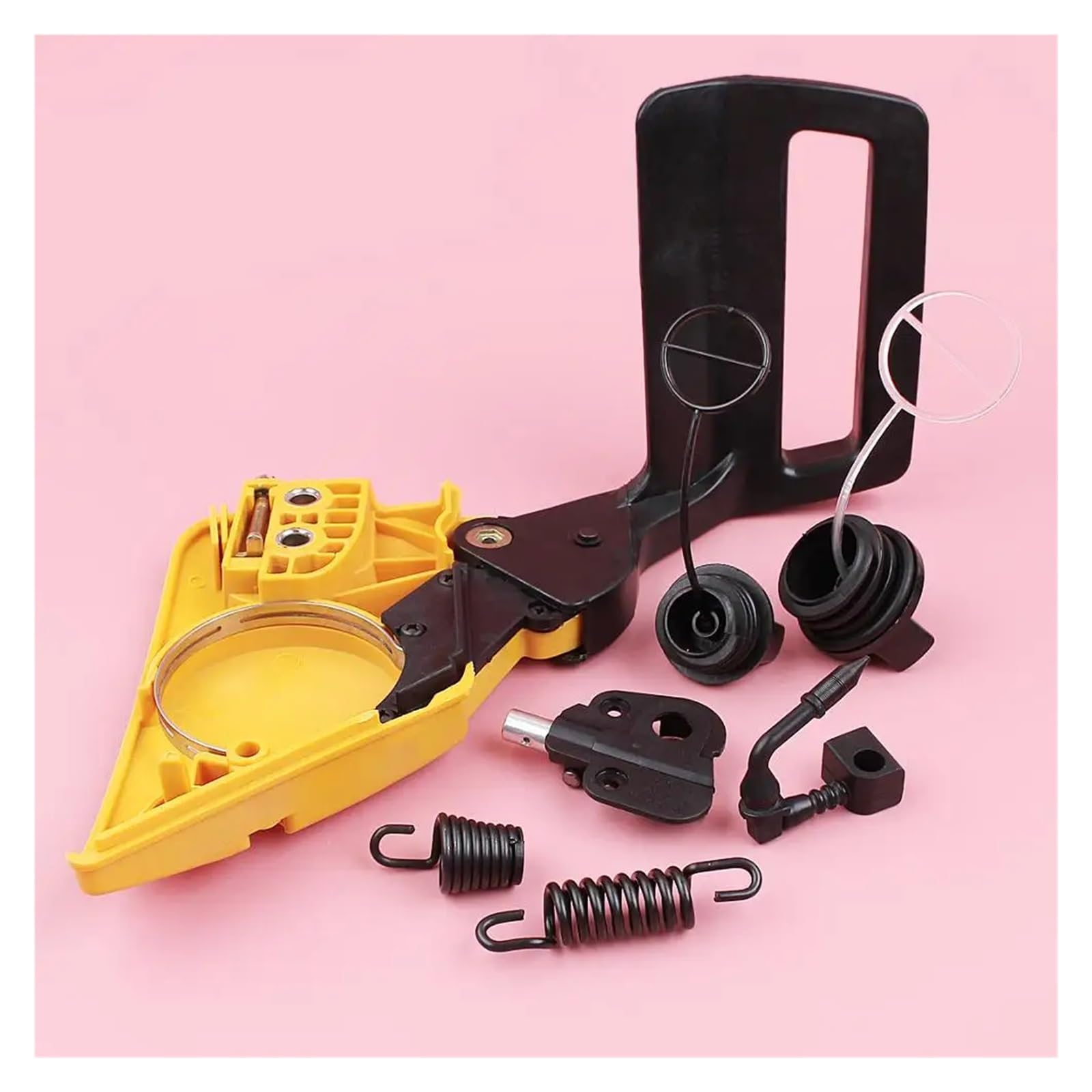Kit de Bomba de Aceite y Tapa de protección de Freno for Motosierra Partner 350 351, con Tapa de Combustible y Resorte Amortiguador, repuestos for Motosierra
