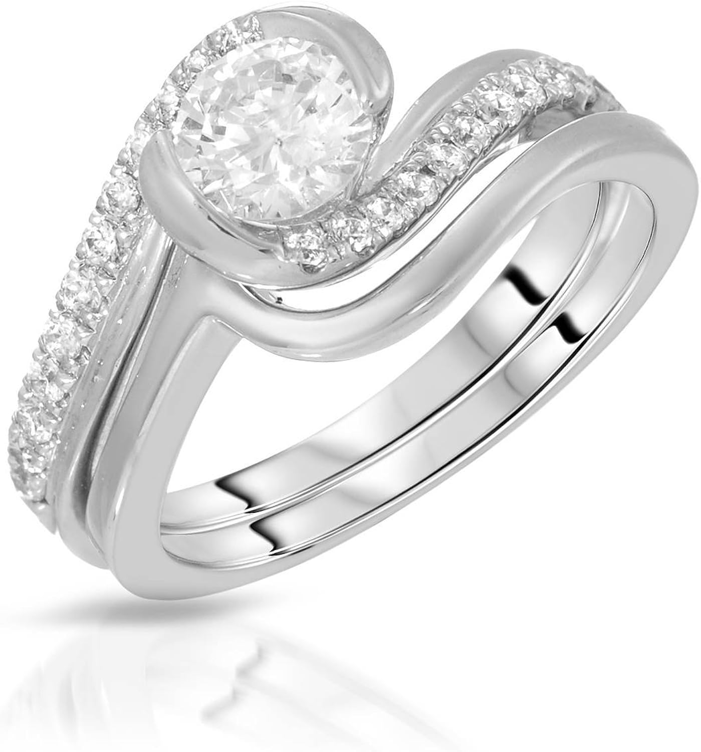Zirconia tcw halo cushion Amazon.com: Alloy Cubic Zirconia Wedding Set Ring For Women. Ring Size