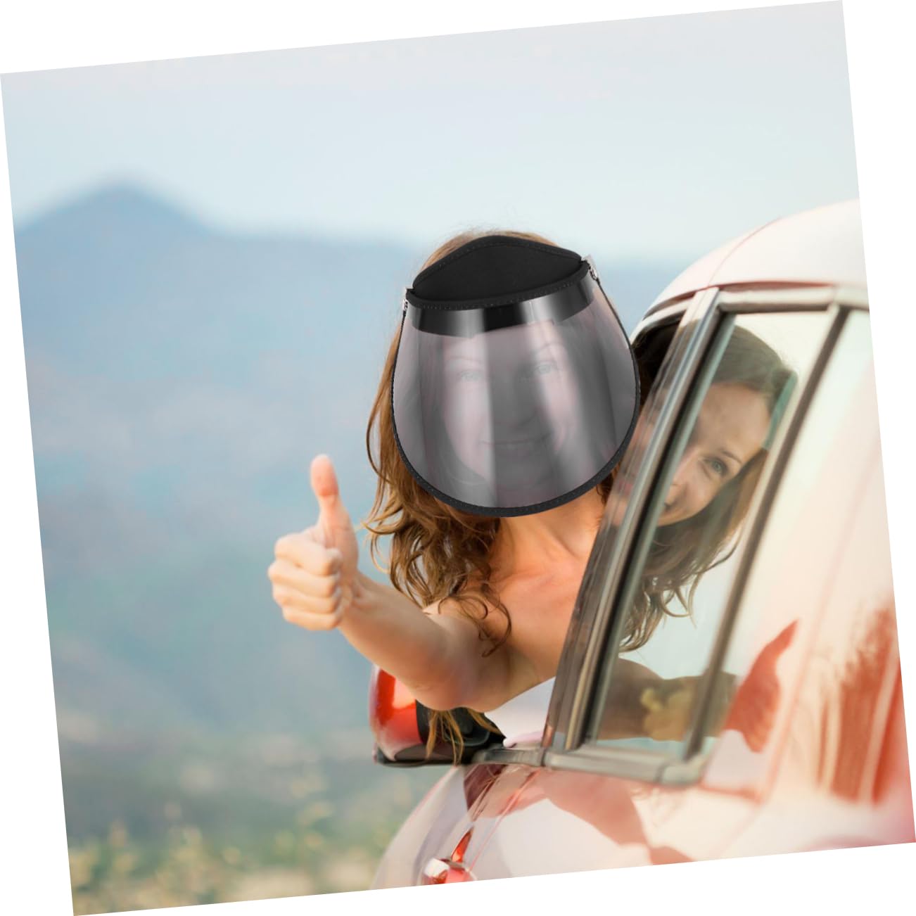 YARNOW Fedora Beach Hat Sunshade Hat with Face Cover Cap for Outdoor Riding Walking Black