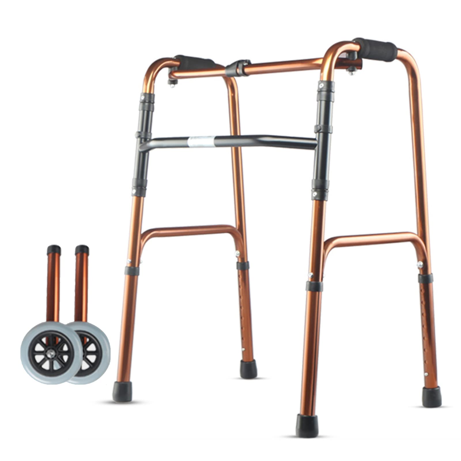 Déambulateur gériatrique avec 2 roues pour éviter les chutes des seniors