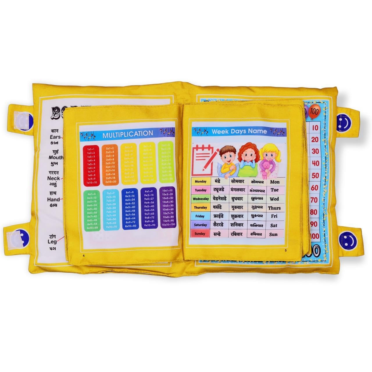 Educational Cushion Book for Kids in English-Language & Vocabulary Development Velvet Pillow Book for Girls & Boys- Interactive Learning for Children (Yellow) Educational Cushion Book for Kids in English-Language & Vocabulary Development Velvet Pillow Book for Girls & Boys- Interactive Learning for Children (Yellow)