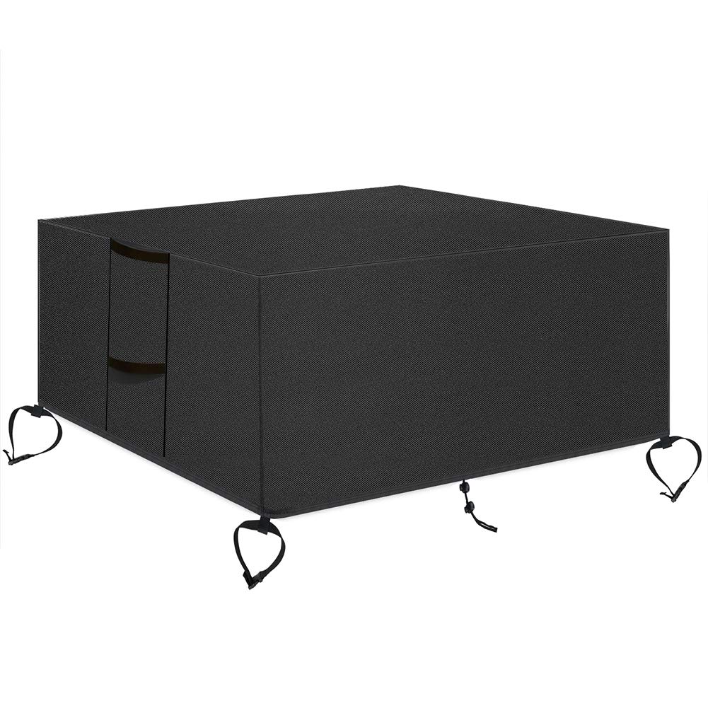 Saking Patio Furniture Table Cover Rectangular 137"x76" with Buckles Vents & Drawstring - Heavy Duty Waterproof Windproof Anti-UV
