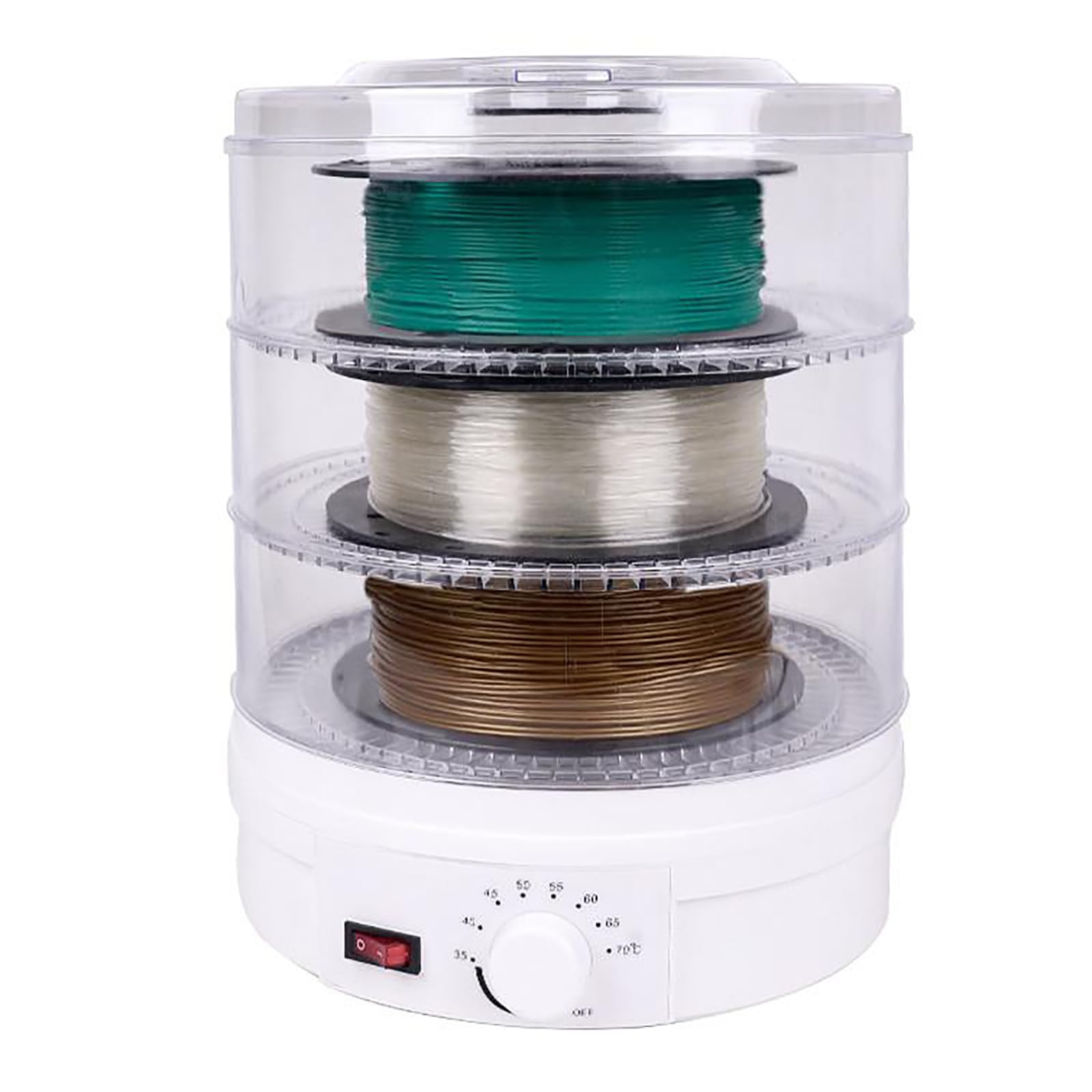 Horno De Secado De Filamento Para Impresión 3d Zayuzo, Caja Secadora De Filamento De 3 Capas, Temperatura Ajustable De 35 A 70 °c, Secado Con Aire Circulante De 360°, A Prueba De Humedad Y