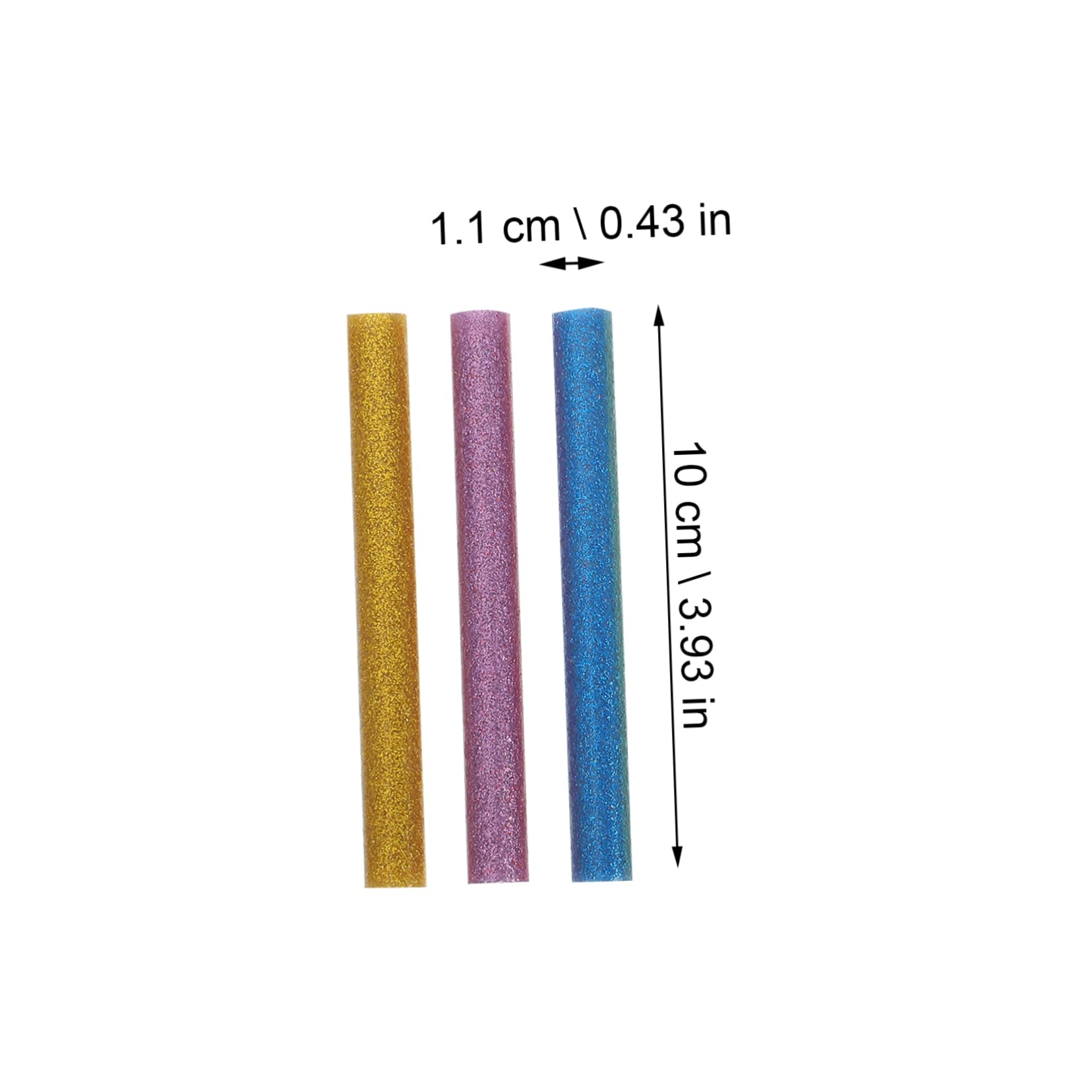 Homoyoyo 36Pcs Colored Hot Glue Sticks for Crafting Glitter Mixed Color Hot Melt Glue Sticks for Handicrafts Crafting Kit for Creative Projects
