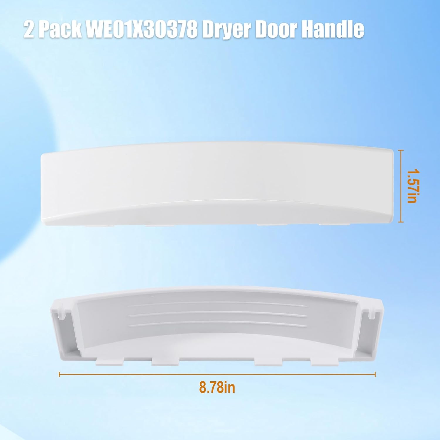 2 Pack Dryer Door Handle Replacement for GE Dryer Parts GUD27ESSMWW WE01X30378 WE01X25878 WE1M1068 PS1177202 Stack Dryer Handle