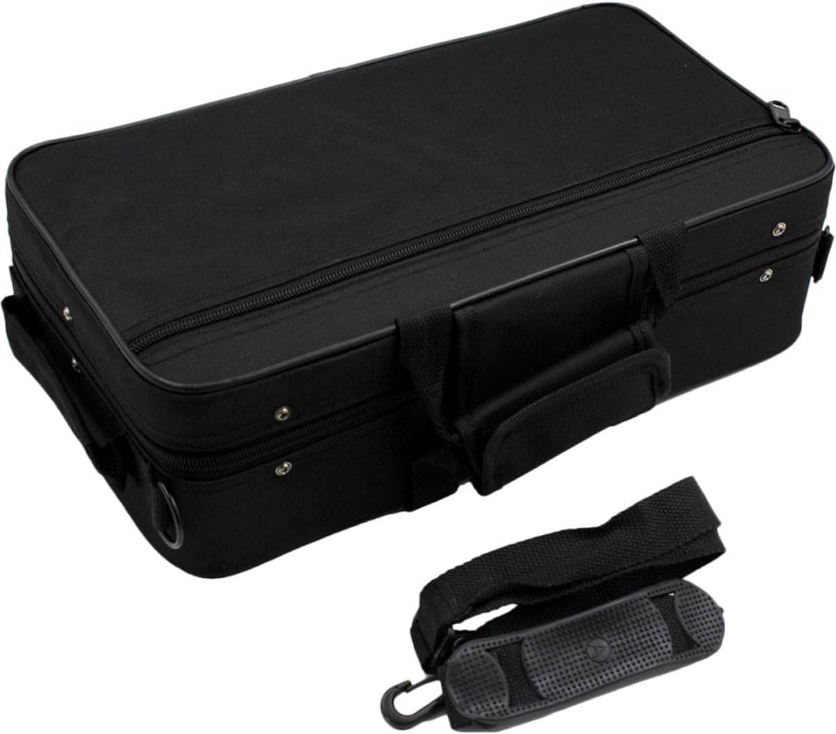 ERINGOGO Black Clarinet Carrying Case Oxford Cloth Clarinet Storage Box with Shoulder Strap and Hand Carry, Portable Wind Instrument Accessory Bag for Musicians