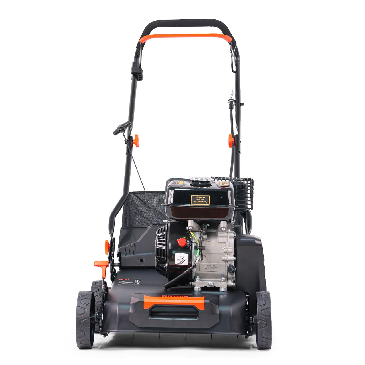 FUXTEC - Escarificador a Gasolina 2 en 1 FX-BV240ECO 29,5 kg Motor 4 tiempos 4,1 kW rodillo con 18 cuchillas Asa de transporte y bolsa de recogida de 40 L
