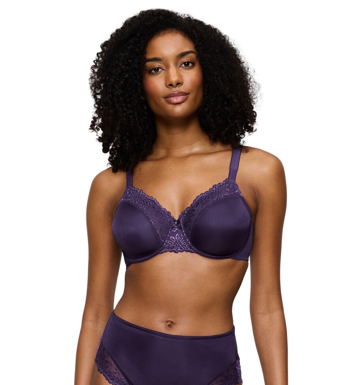Triumph Ladyform Soft Minimiser Bra Women's Dark Purple 40E