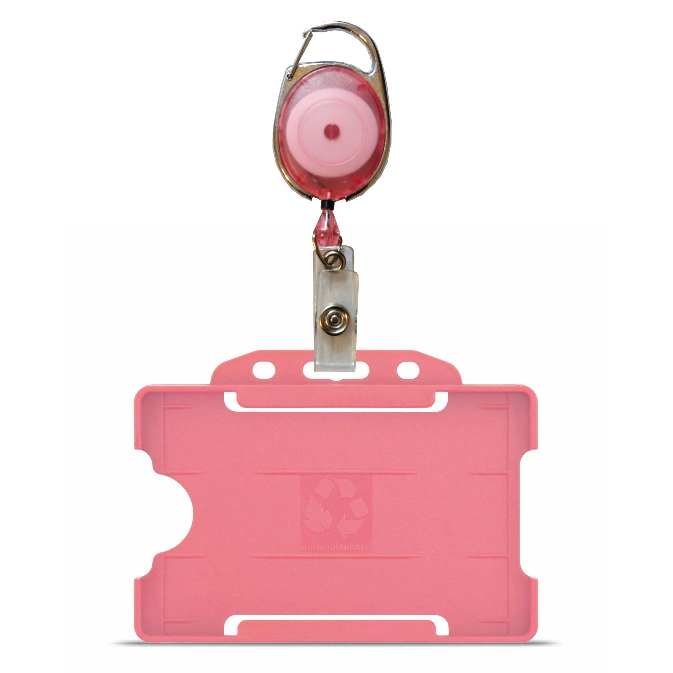 Yo Yo Badge Reel with ID Card Pass Holder - Premier Pink BRHPINK