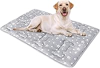 Moonsea 36x23 Inch Dog Crate Bed Mat - Soft 3-Layer Kennel Pad with Cute Stars, Anti-Slip Bottom, Machine Washable