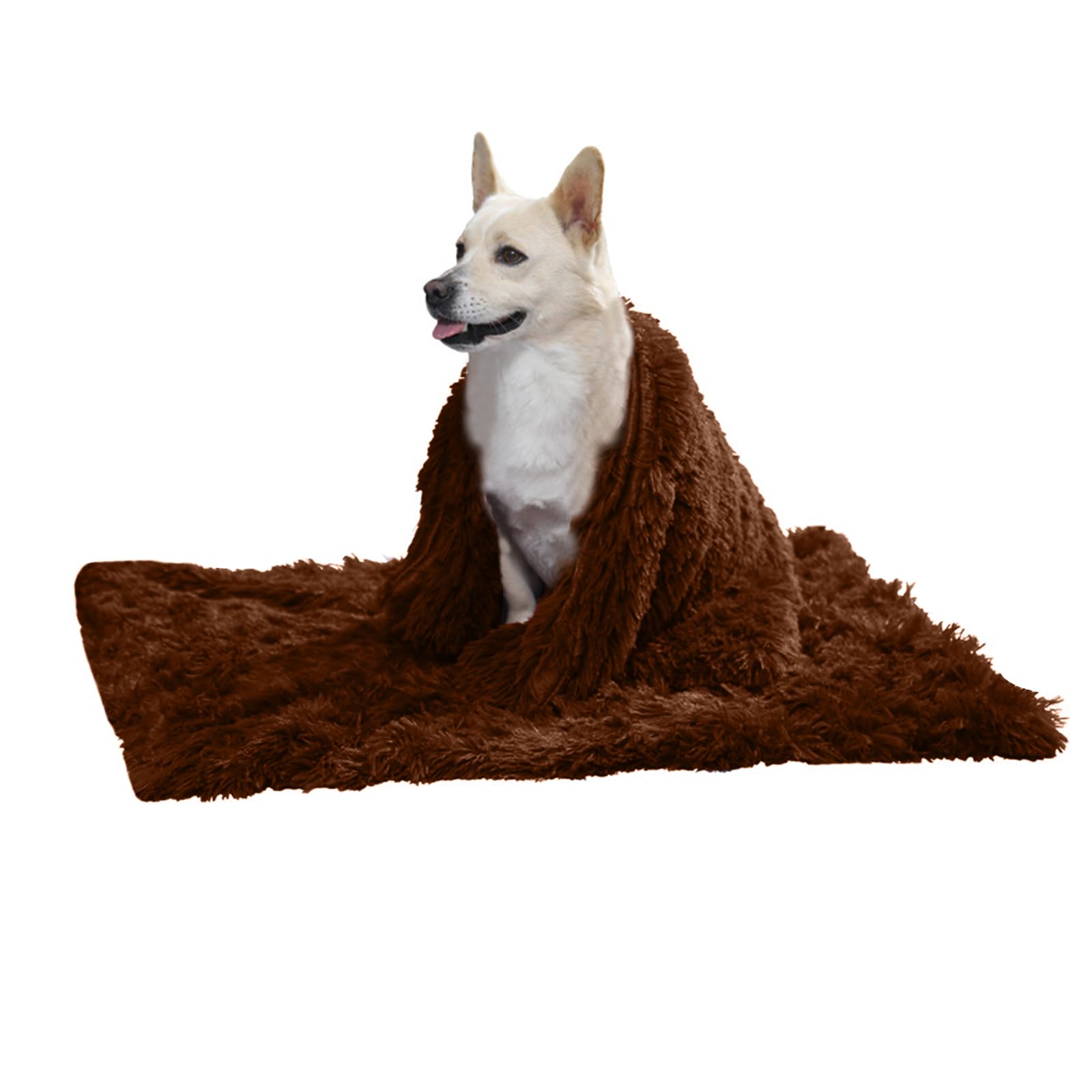 PETCUTE Dog Blanket, Super Soft Warm Fluffy Pet blanket, Shaggy Faux Fur Pet Snuggle Blanket,Washable Sleep Bed Mat for Small Medium Large Dogs and Cats,Available All Seasons
