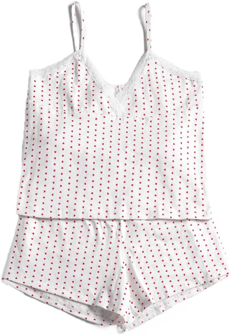 FaithturSexy Two Piece Outfits for Women Summer Clothes Tank Top Camis and Shorts Bottoms Sleepwear Women Pajamas Set