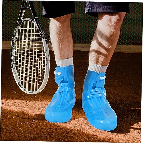 Luxshiny par de cubiertas impermeables para zapatos, protectores antideslizantes de PVC para uso al aire libre, para hombres y mujeres miniatura 6