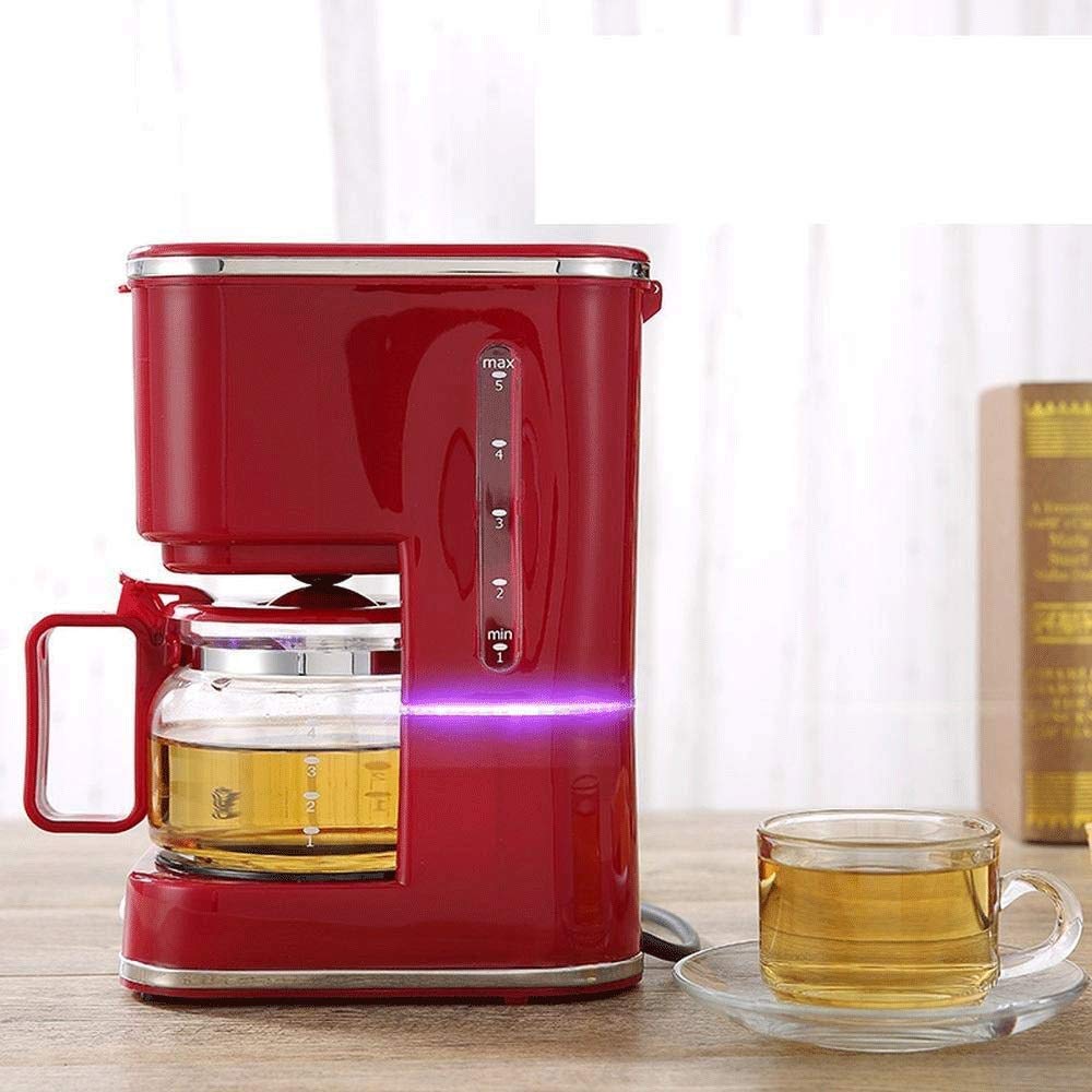 SOVORM Macchine per la caffettiera Macchina da caffè per macinatura completamente automatica da ufficio a casa Macchina per caffè espresso (rosso) The New