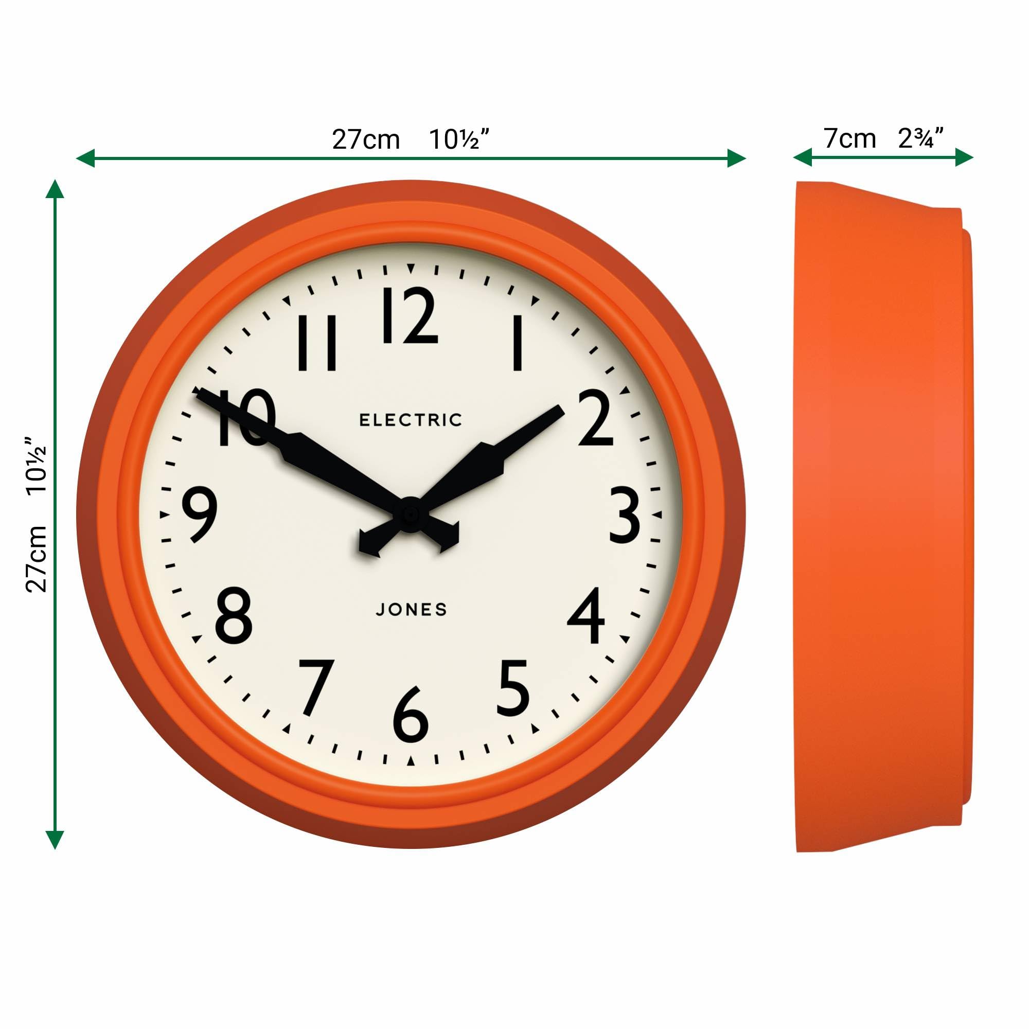 Amazon.com: JONES CLOCKS® Telecom Wall Clock | Round Vintage Retro