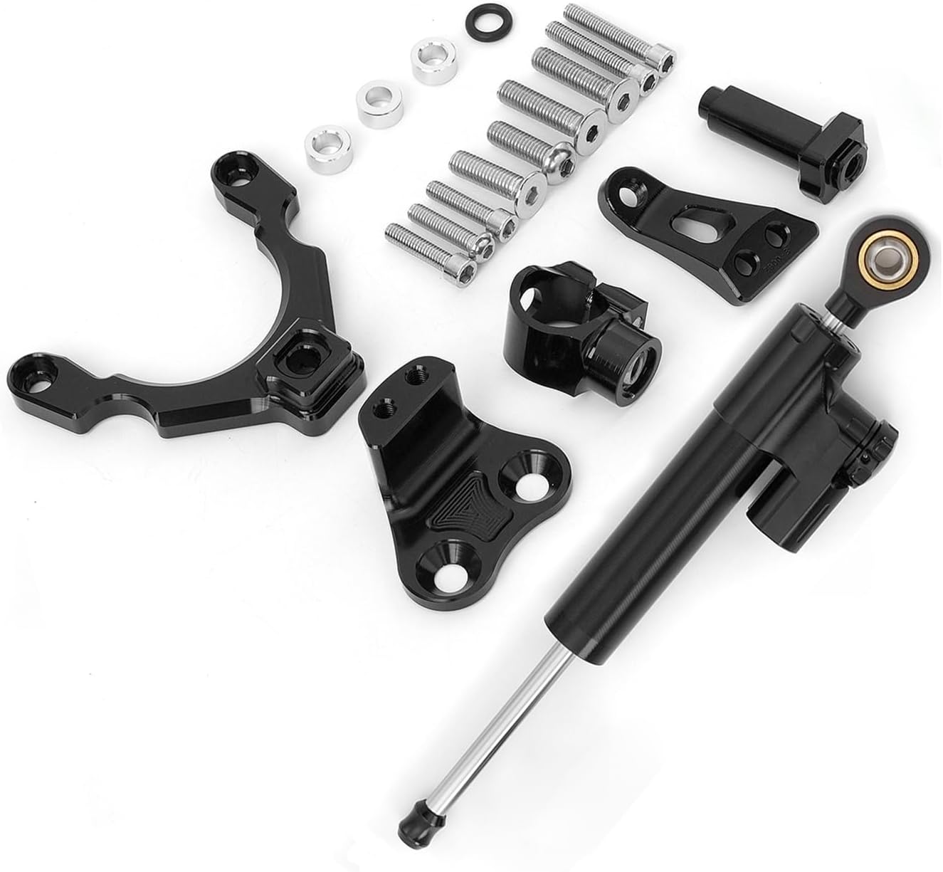 PROCNC Motorcycle CNC Aluminum Steering Damper with Stabilizer Mounting Bracket Kit Fit for Kawasaki Z900 2017 2018 2019 2020 2021 2022 2023 2024