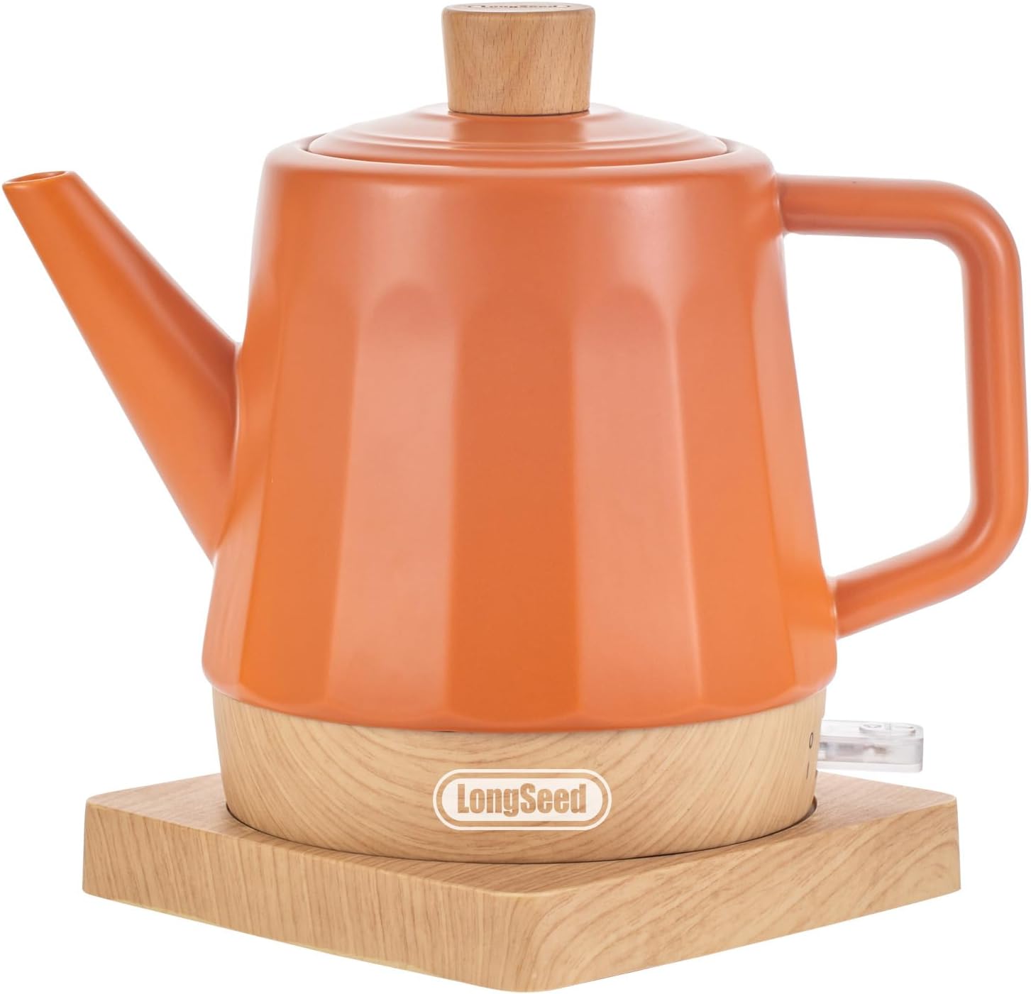 Ceramic Electric Kettle, Automatic Shut Off Tea Kettle & Hot Water Boiler Pot For Coffee & Tea, Prevent Boil Dry, 1.2L 1000W, Cream White