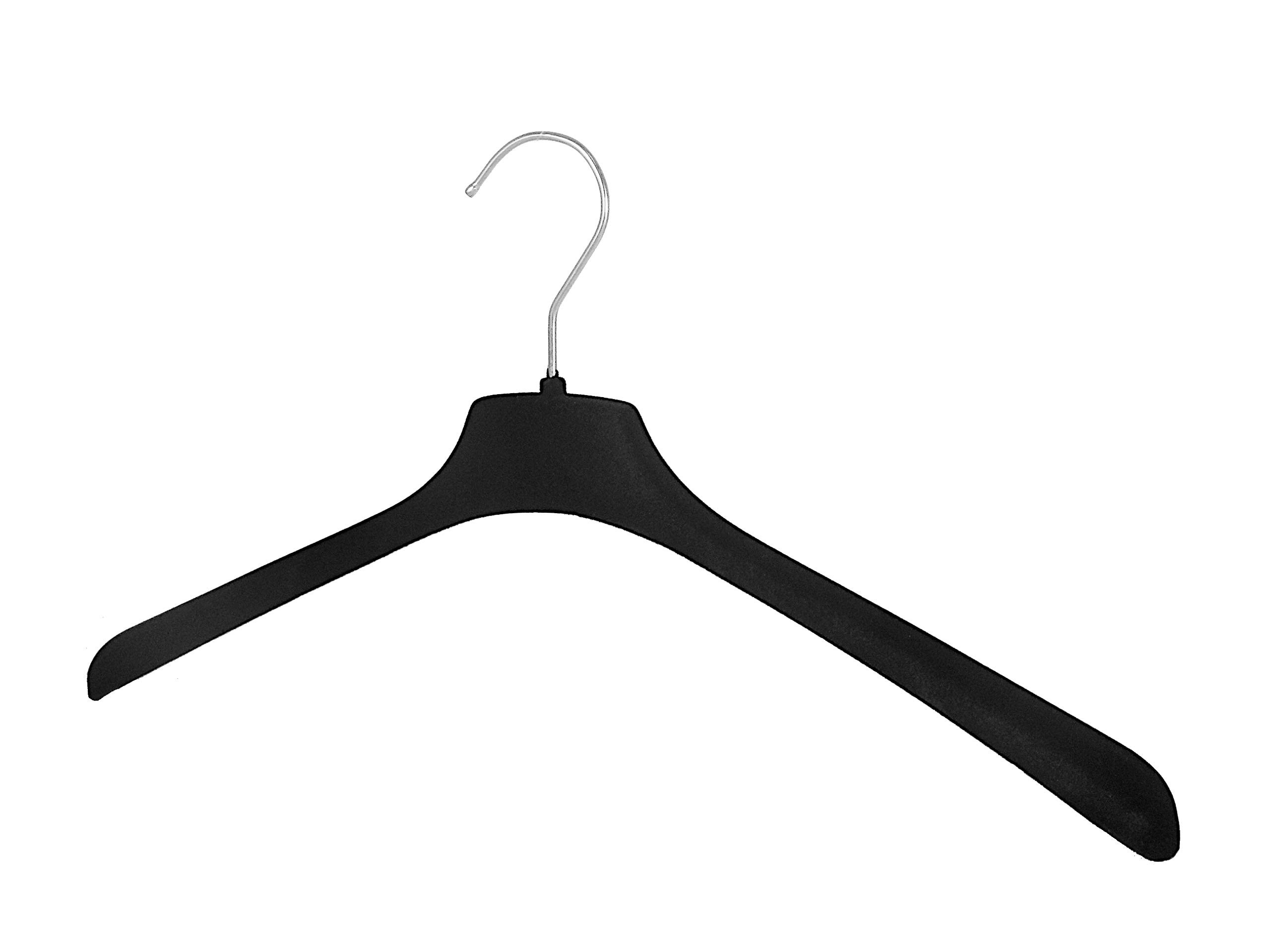 Samt Kleiderbügel für Oberteile & Blusen, 38 cm, schwarz, 15 Stück