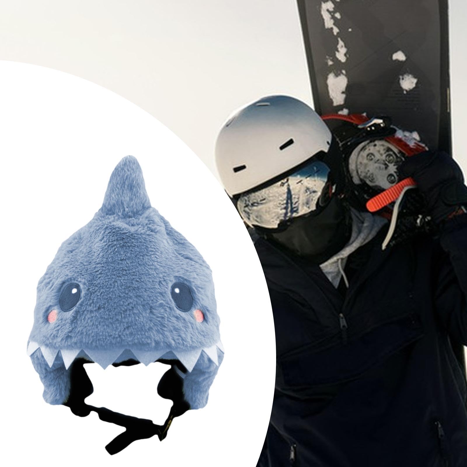 Perfeclan Housse de Casque de Ski pour vélo, Hiver pour Adultes et Enfants, Dessin animé, Chaud, Doux, décoration de Casque de Ski, Casquette en Peluche