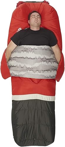 Miniatura 3 de Sierra Designs Frontcountry Bed: Saco de dormir sintético sin cremallera de 20 grados, rojo regular/negro