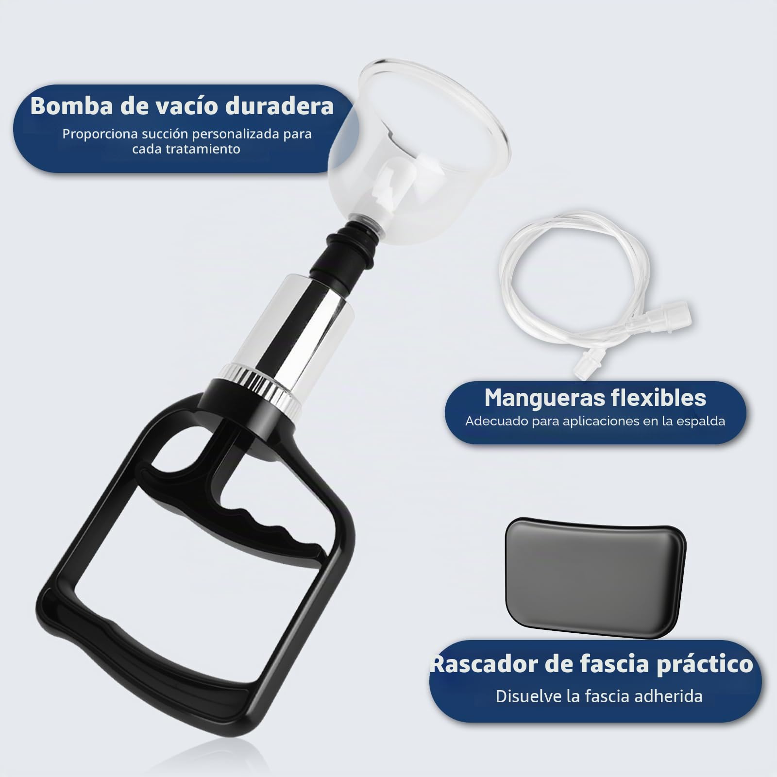 22 PCS Juego de ventosas de plástico con bomba de vacío, ventosas fisioterapia para masaje, ventosas, espalda, cuello, anticelulitis, accesorios para terapia de ventosas