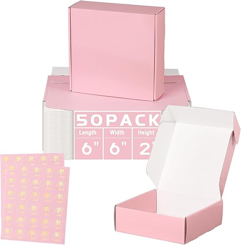 Miniatura 36 de Cajas de envío pequeñas de 6 x 4 x 2 pulgadas para pequeñas empresas, paquete de 30 cajas de correo moradas, caja de embalaje de cartón corrugado