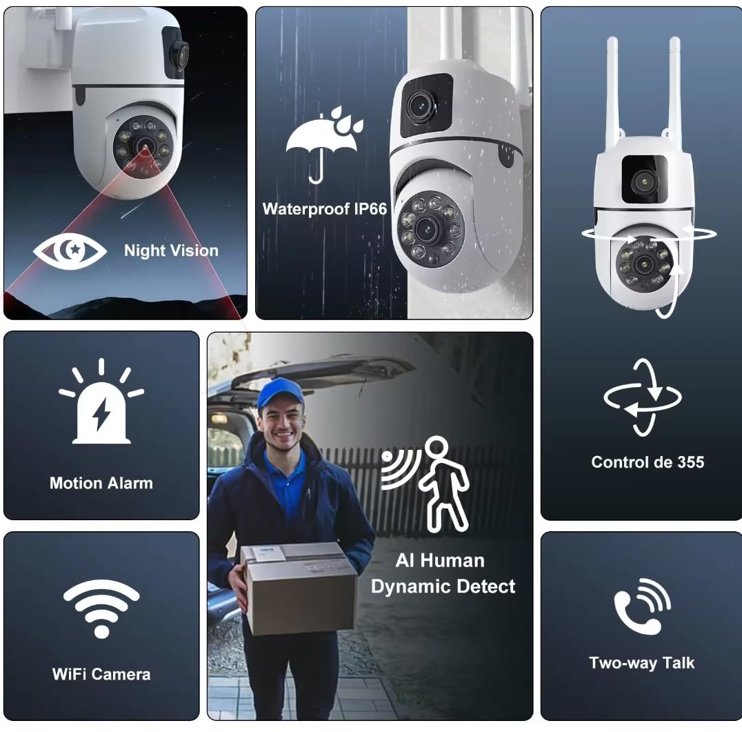 Fire Turtle Mini Fox Security Camera - Dual Lens WiFi -2