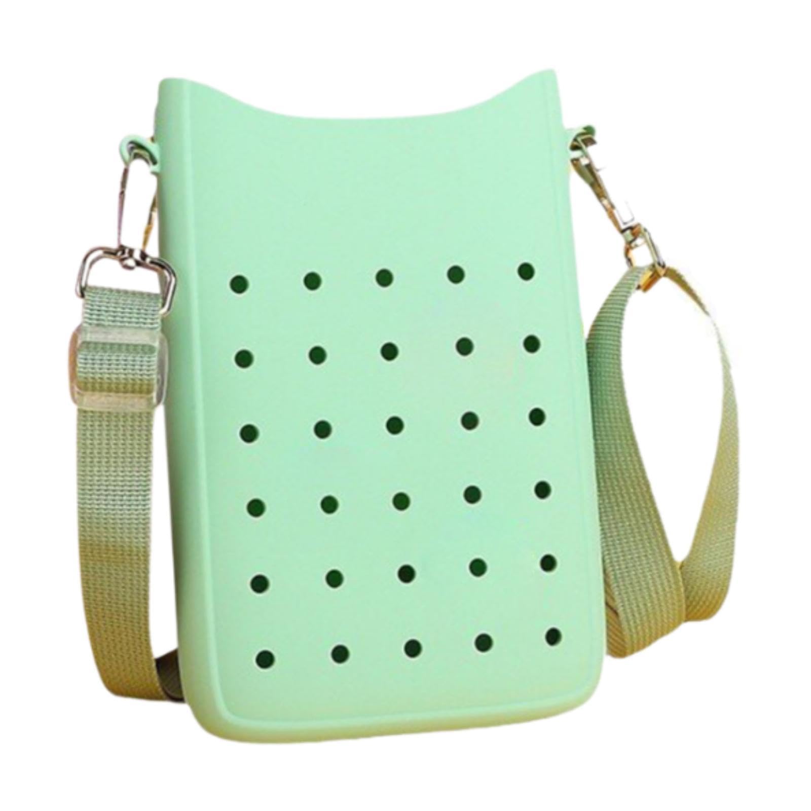 NIVAA Phone Holder Bag Elegant Soft Holes Shoulder Bag for Outdoor Traveling Sport Green-picture-34