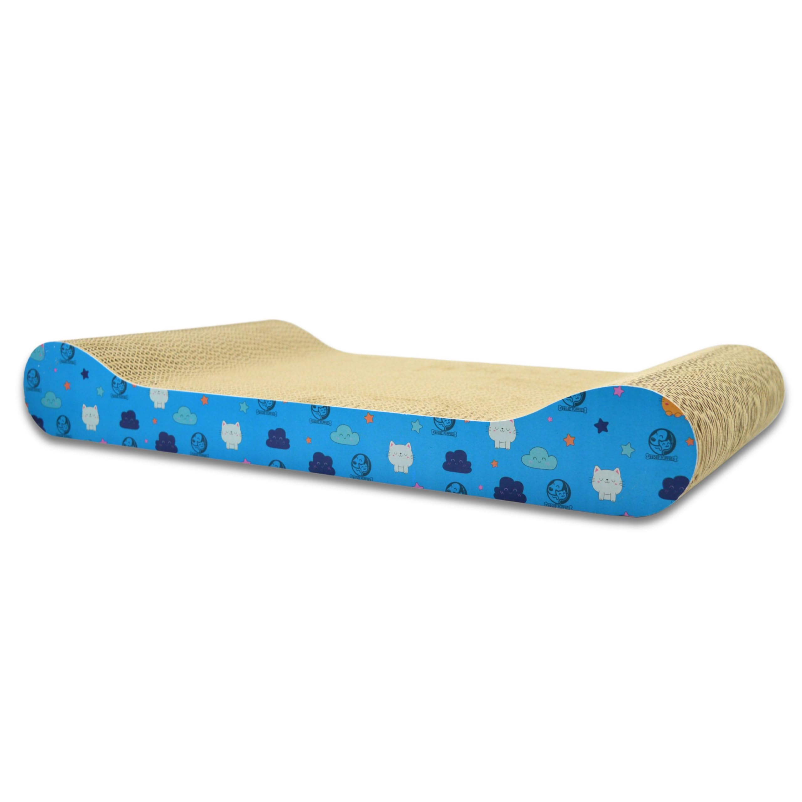 Foodie Puppies Couch Cat Scratcher with Catnip | Corrugated Scratcher Cardboard for Indoor Cats, Kitten for Furniture Protection, Durable Texture Design (Couch Scratcher) (B0BMT528FS) Amazon Price History, Amazon Price Tracker