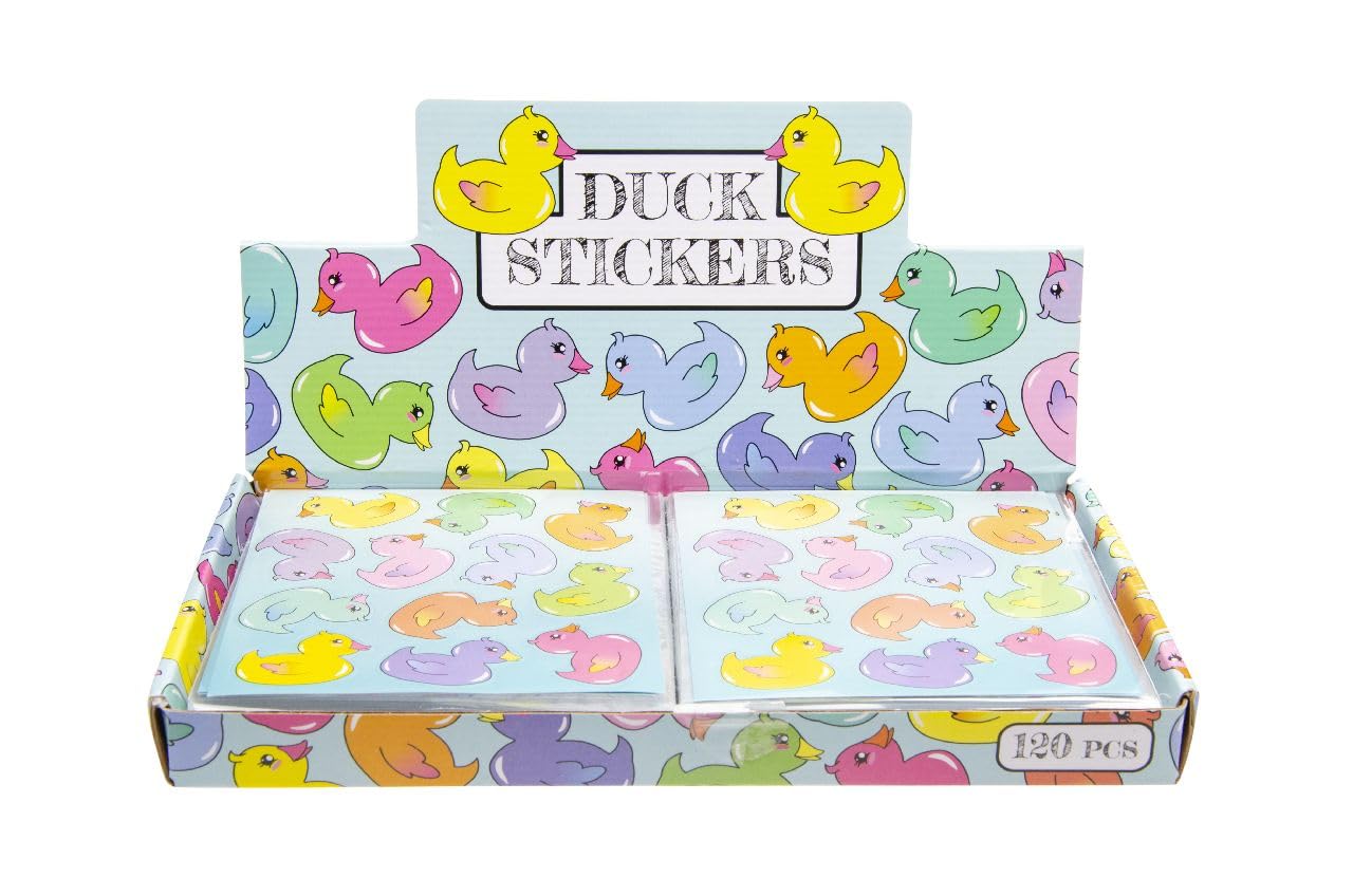 DUCKIEZ 12 piece sticker sheet. Fantastic as a party bag filler or a kids gift! (Ducks, 1, Count)