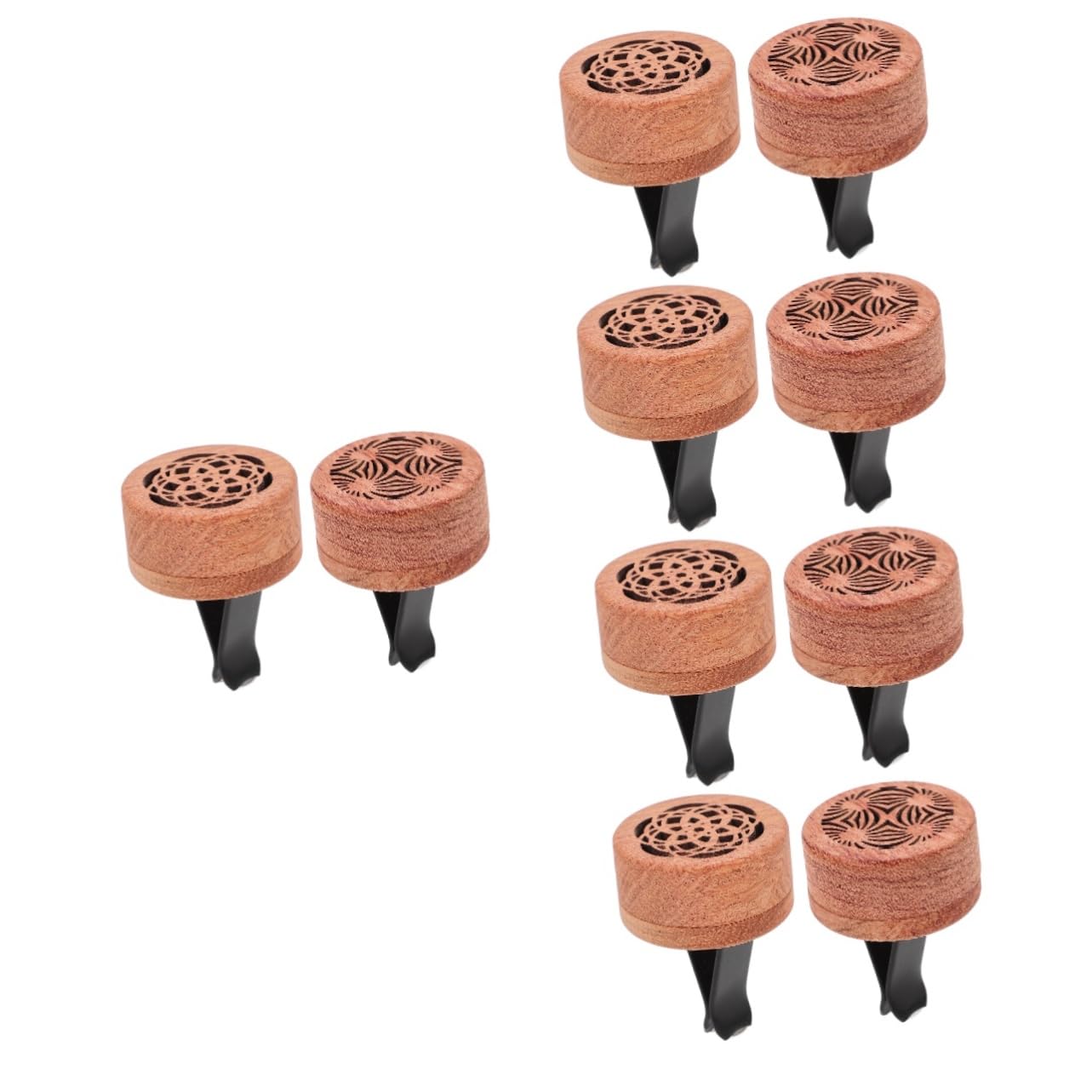 ULTECHNOVO 5sets Auto Vent Clip Holz Material Diffusor Vent Clips Für Luft Reinigung 2 Stücke * 5
