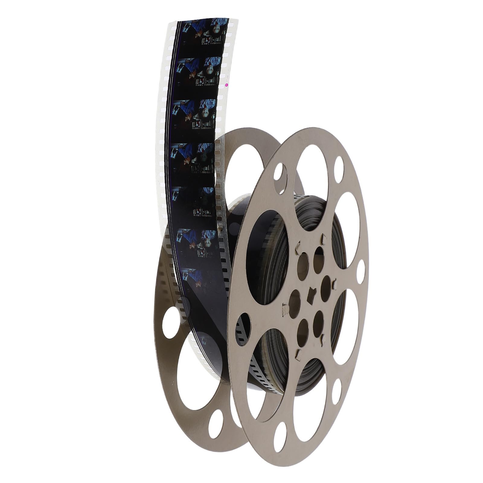 Angoily Decorazione Vintage in Ferro Colore Oro a Forma di Bobina Cinematografica da 18cm, Leggero e retrò, per Feste a Tema Cinema e Teatro