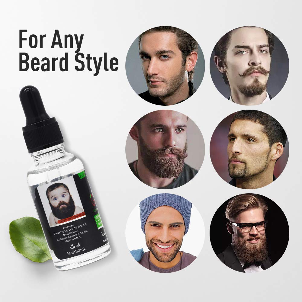 Olio Cura Barba,Duvina olio di barba, Olio da barba, Nutre la barba in profondità favorendo una crescita sana, Beard Maintenance, Olio da Barba per Uomo, Un Ammorbidente per la Barba (30ml)