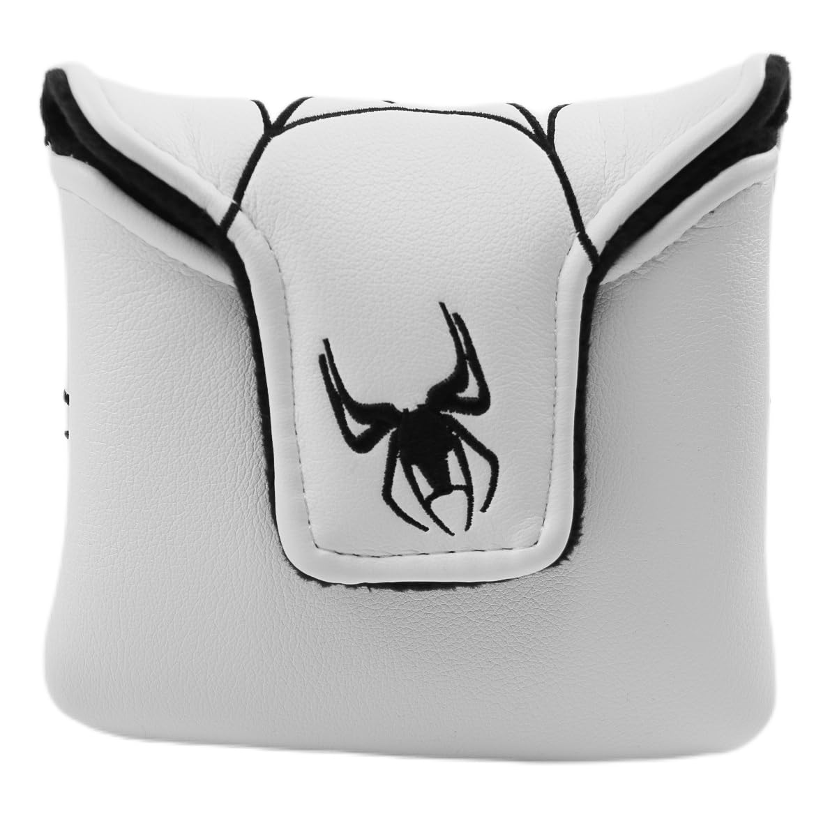 Funda De Cabeza De Putter para Palo De Golf Bordado De Araña Negra Y Roja Funda De Cabeza De Putter De Mazo Cuadrado para Palo De Golf Funda De Cabeza De Putter Magnética para Palo De Golf