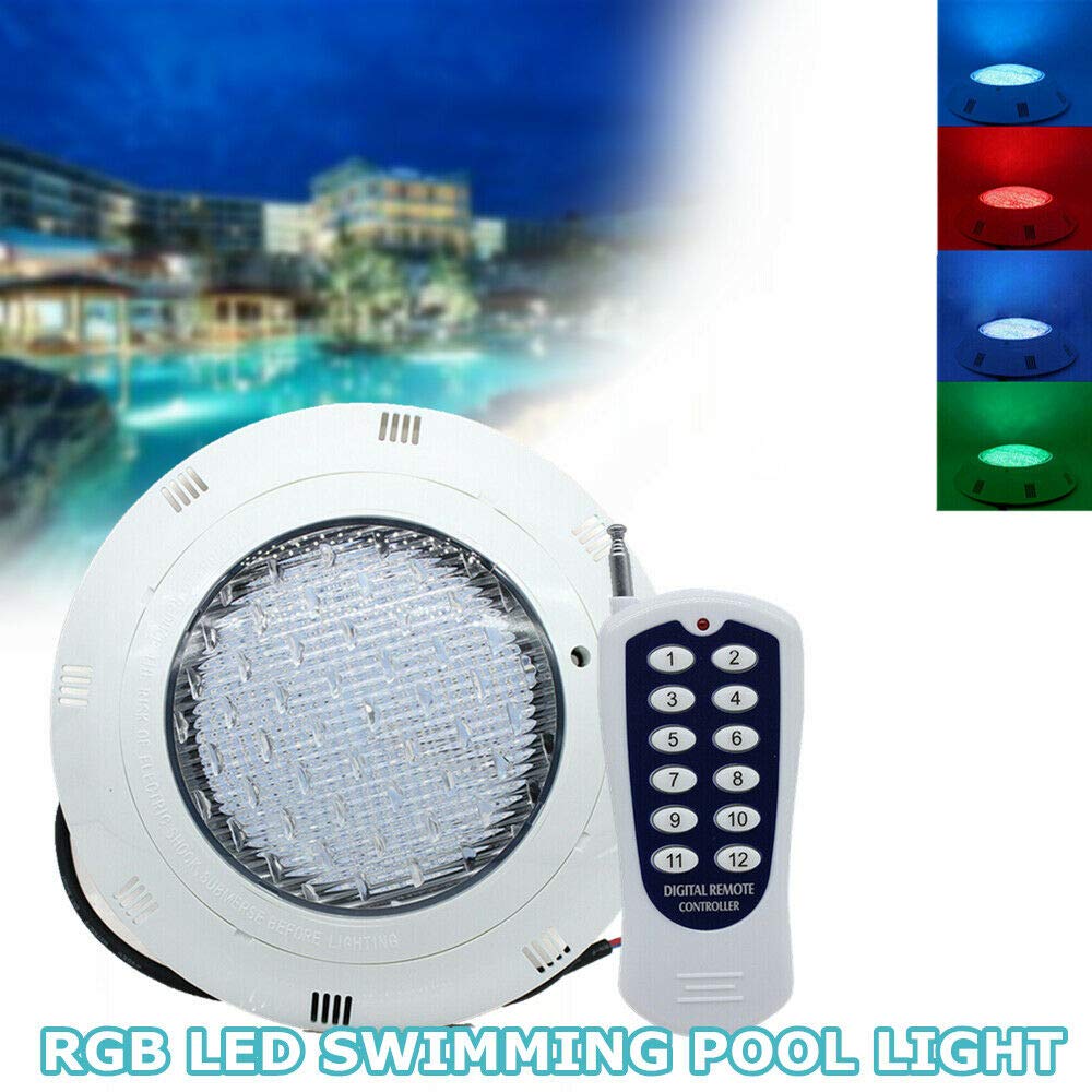Illuminazione a LED per piscina, Faretti Faro Subacqueo, AC12 V, 36 W, Luce RGB, con Telecomando, IP68, Impermeabile