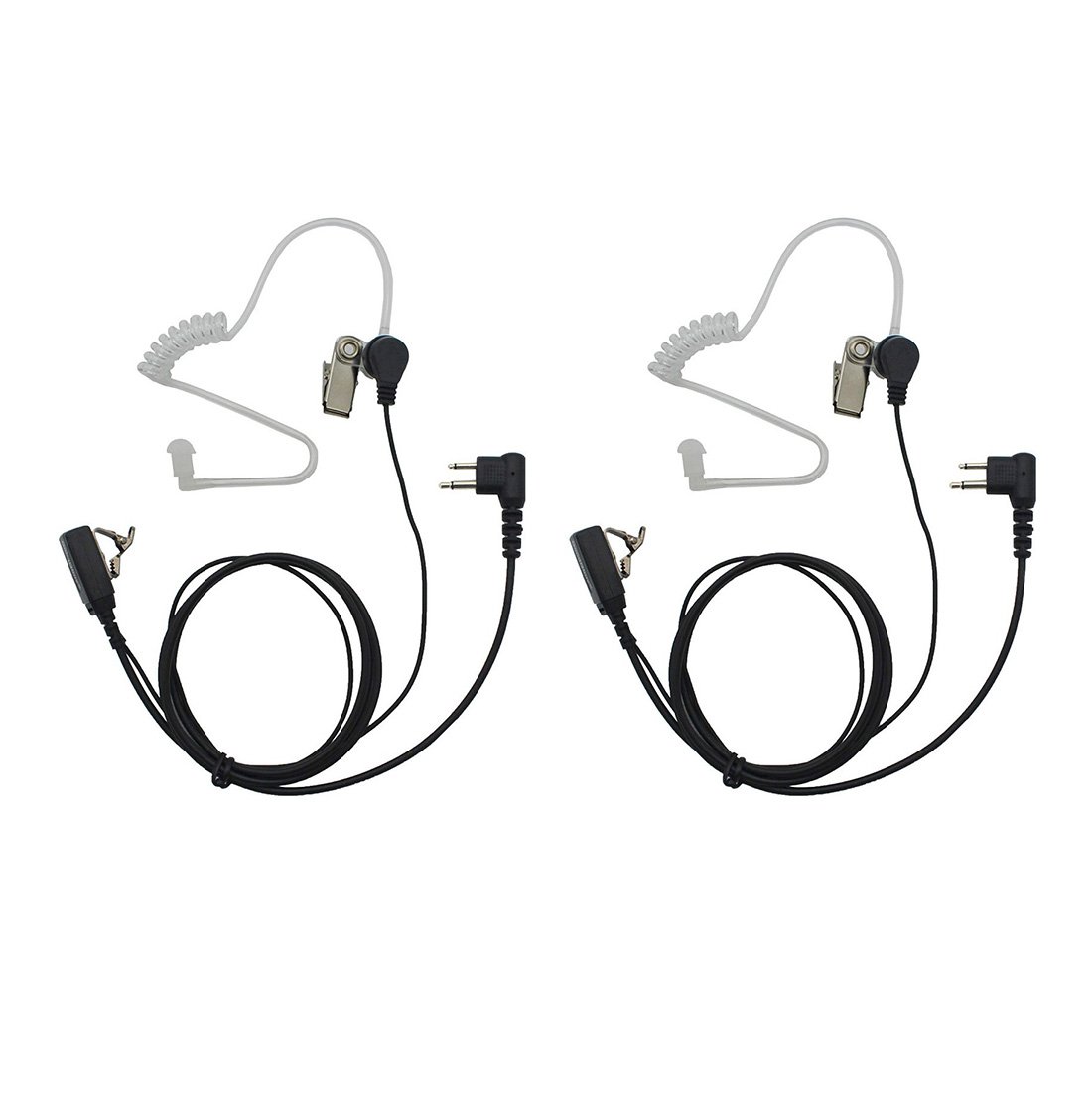 Covert Two-Wire Headset With Earpiece For Motorola Radios - Lapel Mic Included