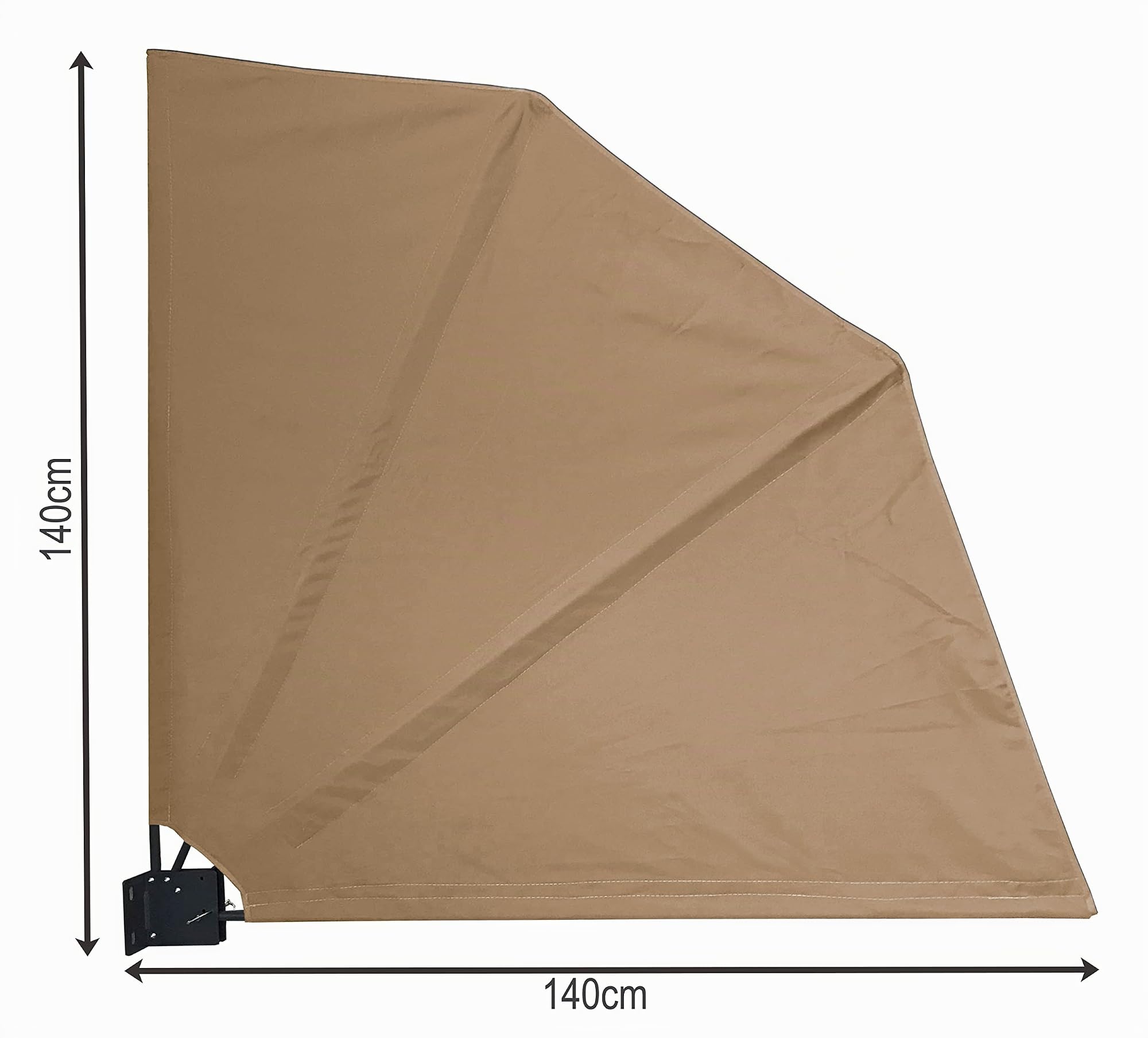 QUICK STAR - Abanico de protección Visual de 140 x 140 cm, de Tela, para balcón, protección contra el Viento, protección Solar, Arena