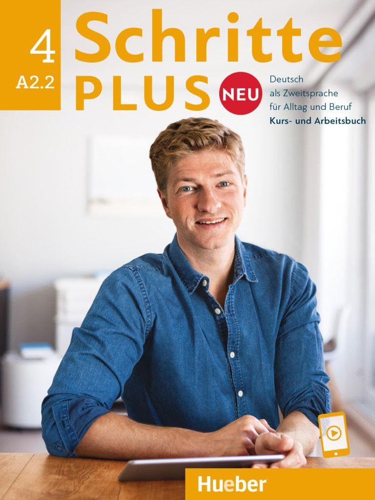 Hueber SCHRITTE PLUS NEU 4 Kursbuch & Arbeitsbuch A2.2 mit Audios online