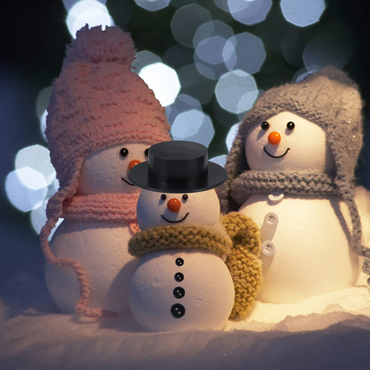 ABOOFAN 3 Sätze Handgefertigte Accessoires Weihnachtsschmuck Für Baum Schneemanndekoration Im Freien Winterdeko Weihnachts Party Weihnachtsschneemann Diy Zubehör Plastik 302 Stück * 3