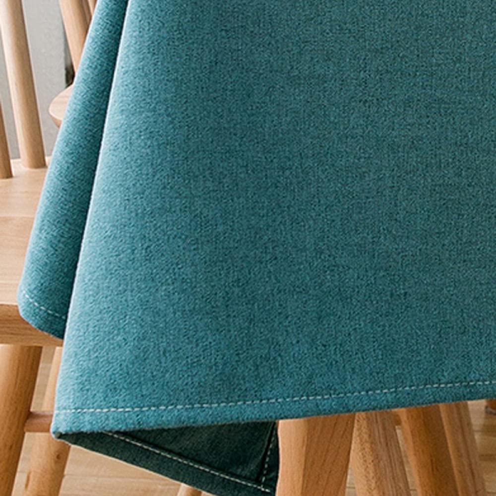 Mantel Antimanchas Rectangular Impermeable Algodón de Color Liso Manteles para Mesas de Tela Rojo Anaranjado 180 × 180cm