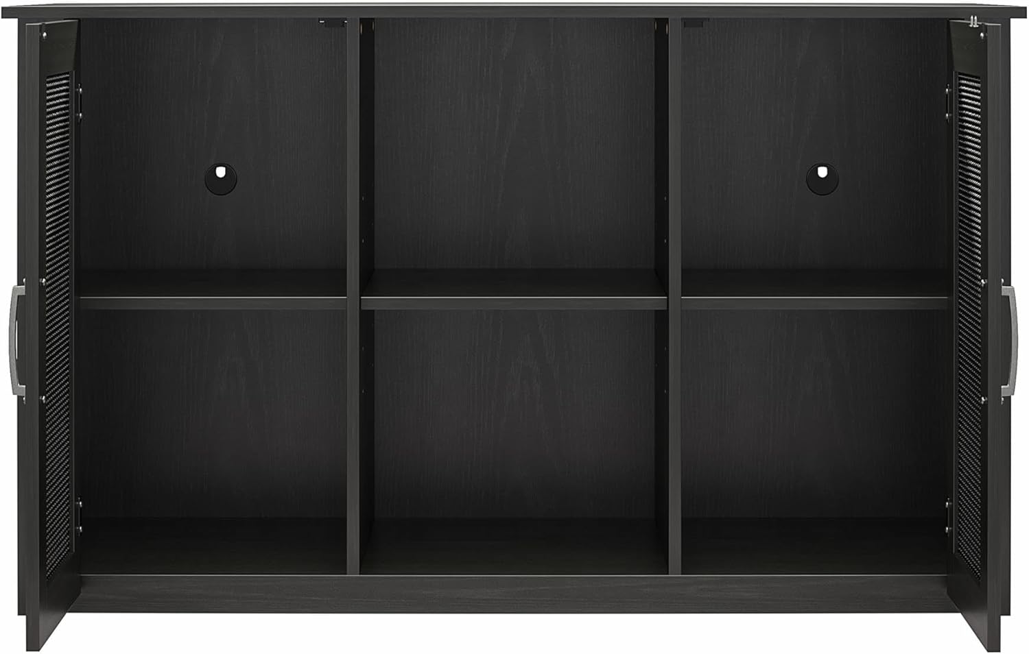 roomfitters Finnegan 55 Gallon Aquarium Stand, Metal Mesh Storage Cabinet with Adjustable Shelves, Black