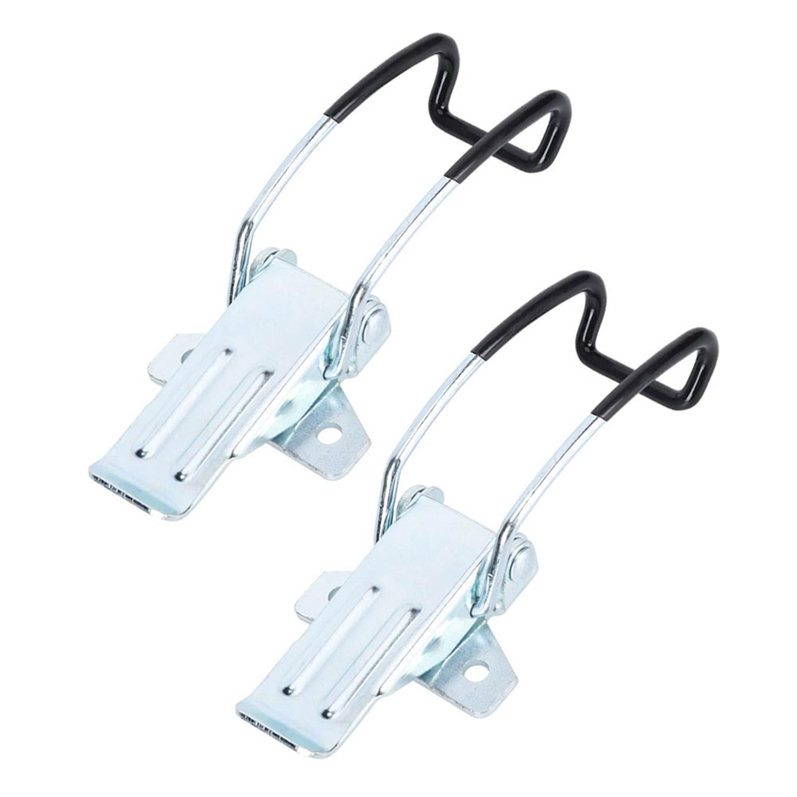 TOOLSGO 2Pcs Stainless Steel Latch Fasten Buckle Lock Casting Hinge Curved Quick Release Hand Tool Toggle Clamp for Industrial Assembly Boxes