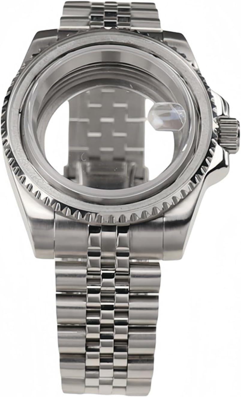 40mm Diving Watch Case with Sapphire Crystal and Strap for NH35 NH36 Movement