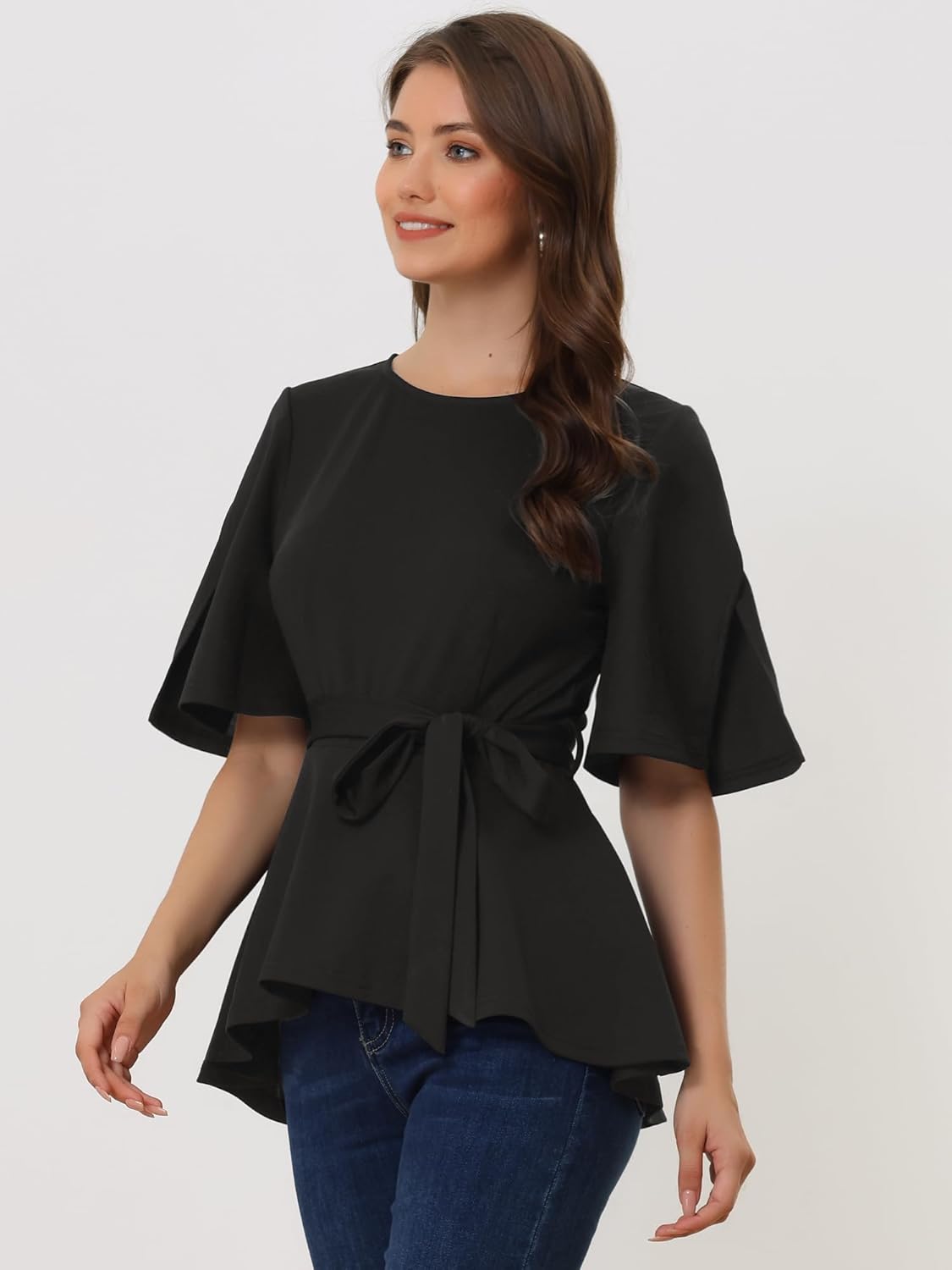 Allegra K Women's Peplum Blouse - Image 4
