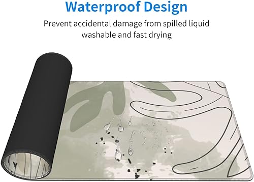 Miniatura 4 de Alfombrilla de escritorio verde XL, alfombrilla de mouse estética, alfombrilla de mouse bohemia, accesorios de escritorio estéticos, alfombrilla de