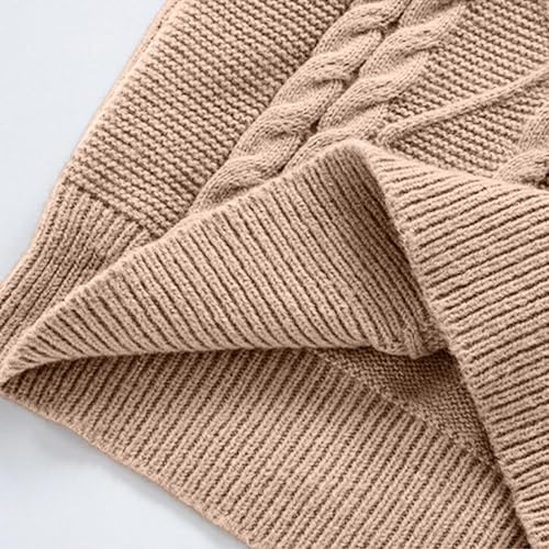 Quarter Zip Pullover Men Sweater - Mens Long Sleeve Cable Knitted Mock Neck Casual Golf Sweaters Textured 20254