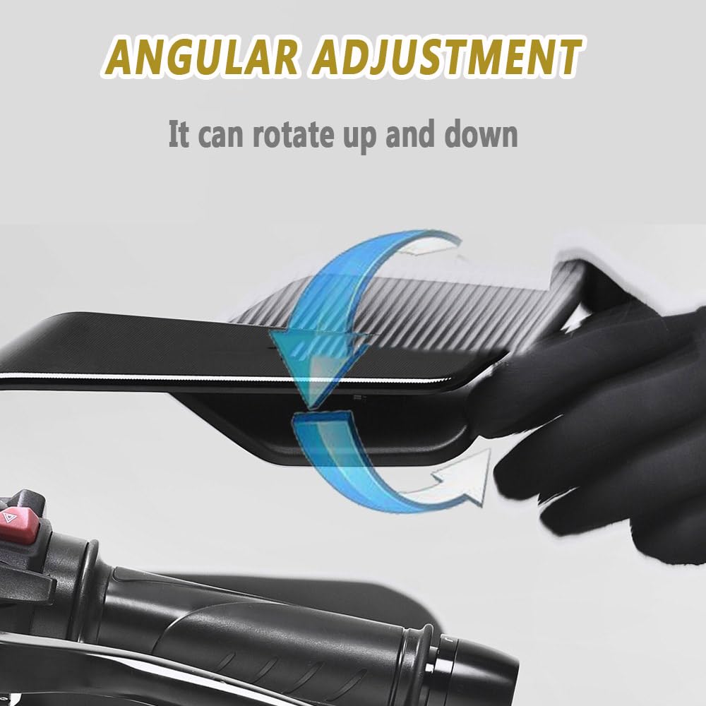 Rétroviseur Moto pour Honda ADV350 ADV 350, Réglable Rétroviseurs Latéraux de Moto, Aluminium CNC, ourner Réglable Winglet Kit Miroirs, Accessoires Moto,B Carbon Fiber