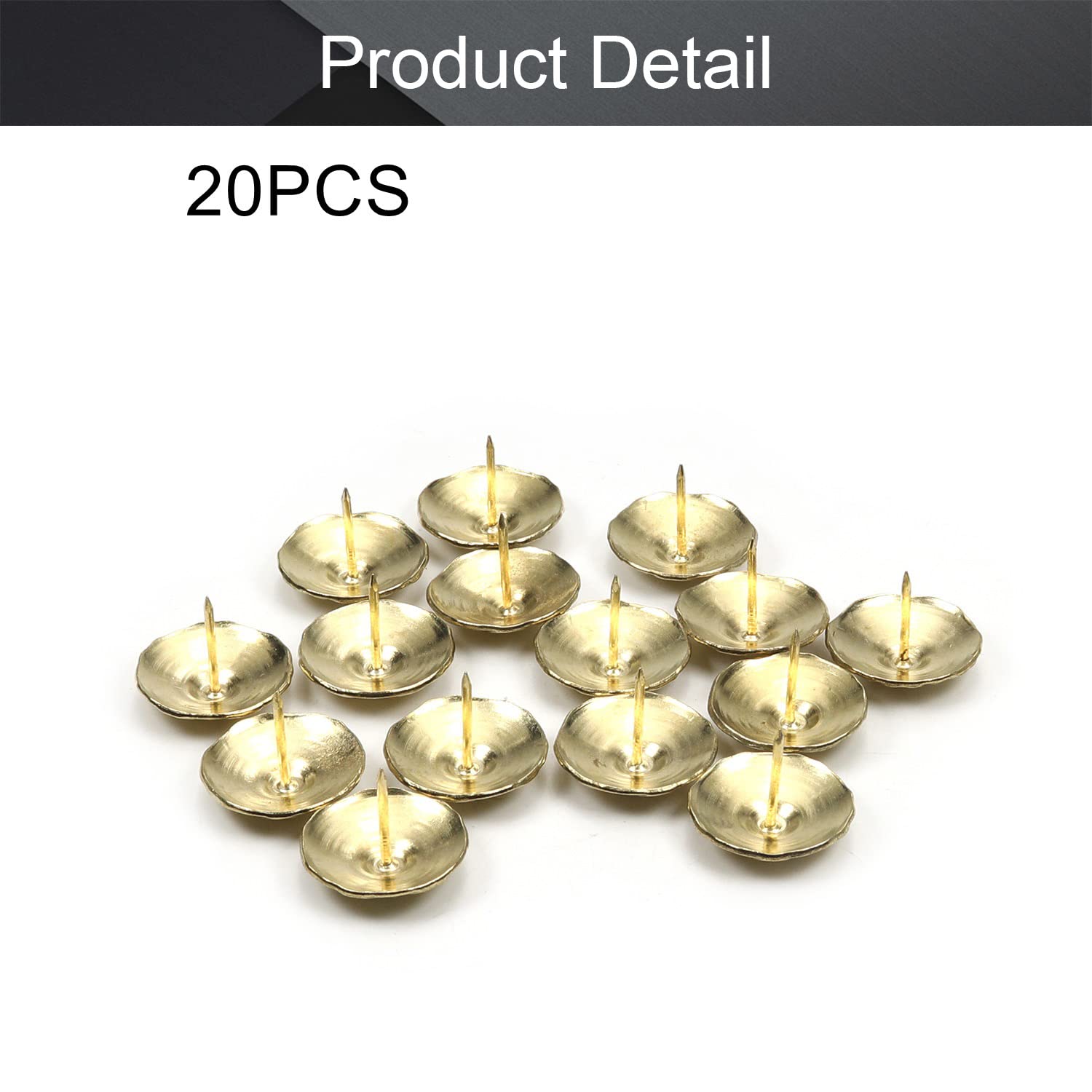 60Pcs Upholstery Nails - 0.75 Inch Bronze Tacks For Furniture Decoration & Cork Boards
