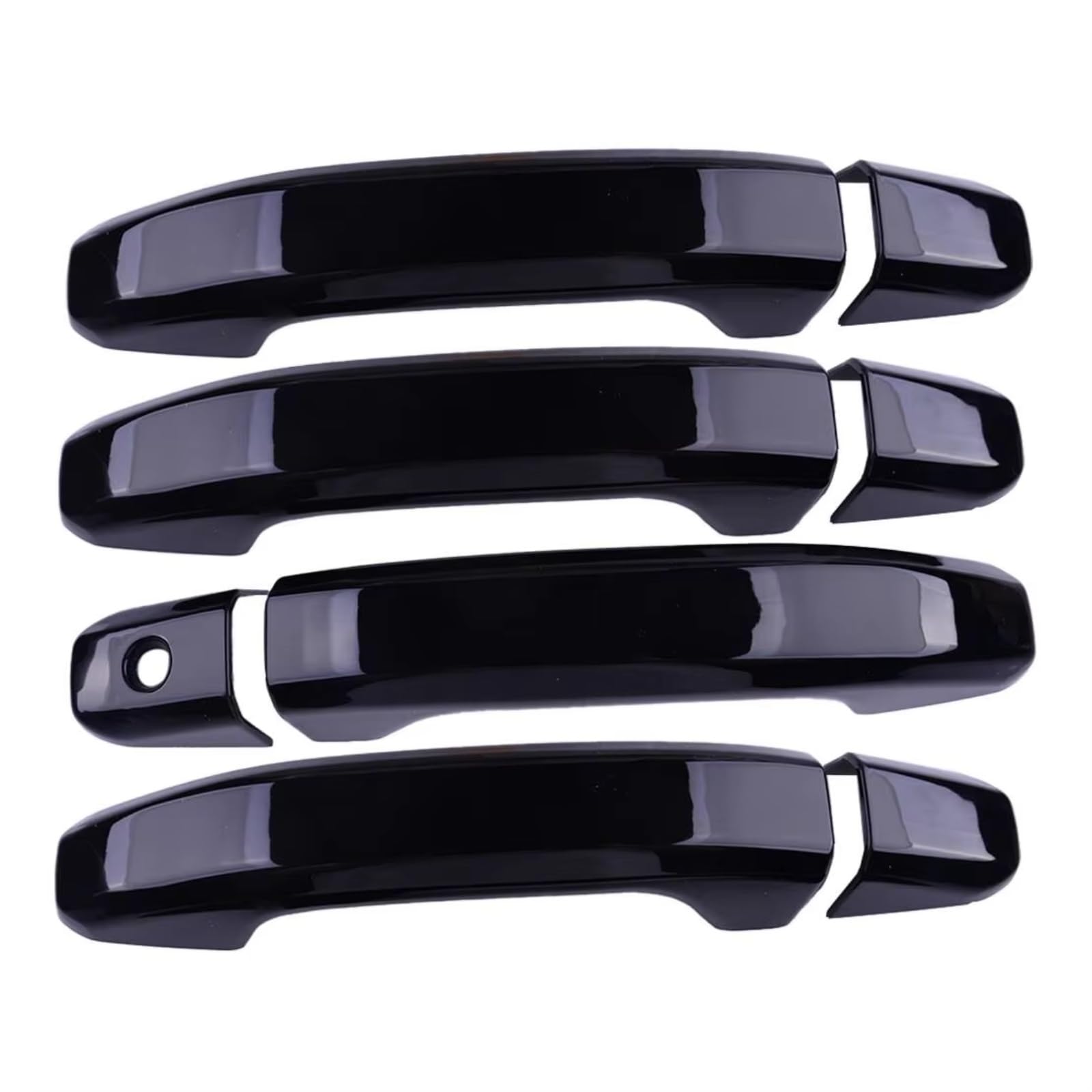 Jjrfvbgt One Color Door Handle Trim Compatible With Chevy For Silverado 1500 2014-2024 For 2500 2015-2018 Abs Black Cover Cap Car Exterior Door Handle Cover
