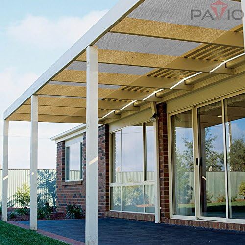 Patio 12' x 40' Sun Shade Fabric Roll 6/8/12 FT Shade Cloth for Patio, Outdoor Mesh Sail Sun Shades Canopy Replacement Pergola Cover for Backyard Deck Porch, Light Gray — view 6